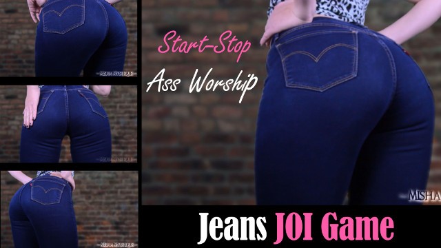 Start Stop Ass Worship Jeans JOI Game - ass fetish jeans fetish jerk off instructions ass joi denim